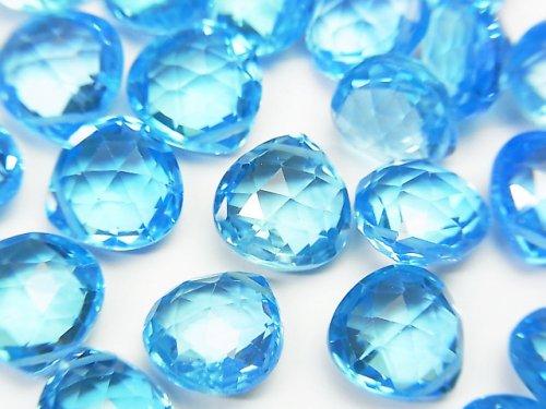 [Video] Top Quality High Quality Swiss Blue Topaz AAA+ Chestnut Faceted Briolette 2pcs $29.99!
