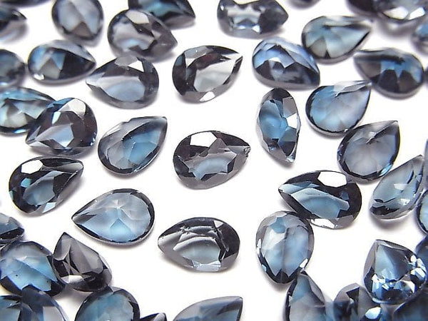 [Video]High Quality London Blue Topaz AAA Loose stone Pear shape Faceted 7x5mm 5pcs