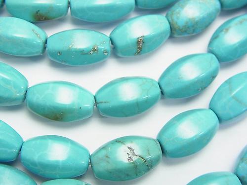 1strand $6.79! Magnesite Turquoise  6Faceted Faceted Rice 14x8x8mm 1strand (aprx.15inch/36cm)