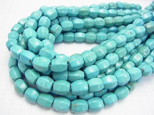 1strand $7.79! Magnesite Turquoise  6Faceted Faceted Rice 14x12x12mm 1strand (aprx.14inch/35cm)