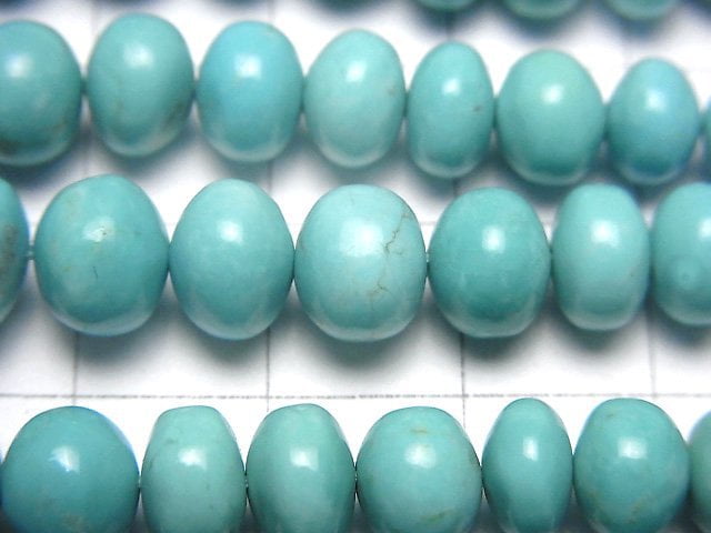 [Video] Arizona Kingman Turquoise AAA- Roundel Size Gradation half or 1strand beads (aprx.16inch/40cm)