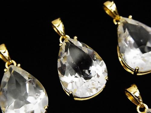 1 pc $16.99! High Quality Crystal AAA Pear shape Faceted 18 x 13 mm Pendant 18 KGP 1 pc