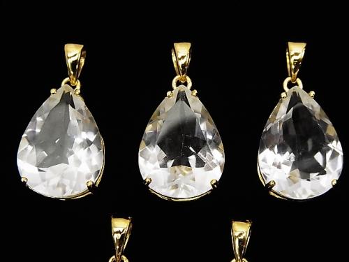 1 pc $16.99! High Quality Crystal AAA Pear shape Faceted 18 x 13 mm Pendant 18 KGP 1 pc
