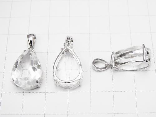 1 pc $16.99! High Quality Crystal AAA Pear shape Faceted 18 x 13 mm Pendant Silver 925 1 pc