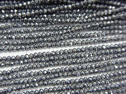 High Quality!  1strand $6.79! Terahertz  Faceted Button Roundel 2x2x1.5mm 1strand (aprx.15inch/37cm)