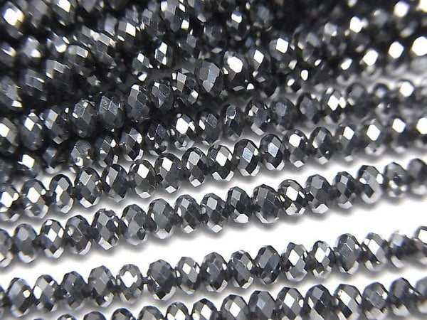 [Video]High Quality! Terahertz Faceted Button Roundel 3x3x2mm 1strand beads (aprx.15inch/37cm)