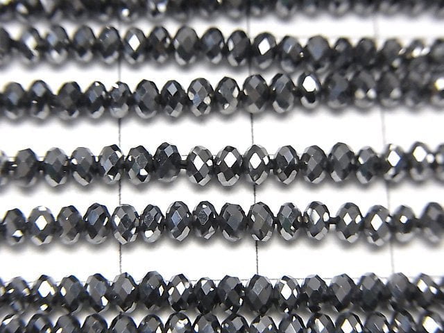 [Video]High Quality! Terahertz Faceted Button Roundel 3x3x2mm 1strand beads (aprx.15inch/37cm)
