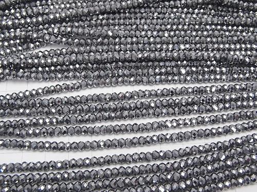 High Quality!  1strand $9.79! Terahertz  Faceted Button Roundel 4x4x3mm 1strand (aprx.15inch/37cm)