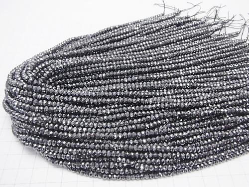 High Quality!  1strand $9.79! Terahertz  Faceted Button Roundel 4x4x3mm 1strand (aprx.15inch/37cm)