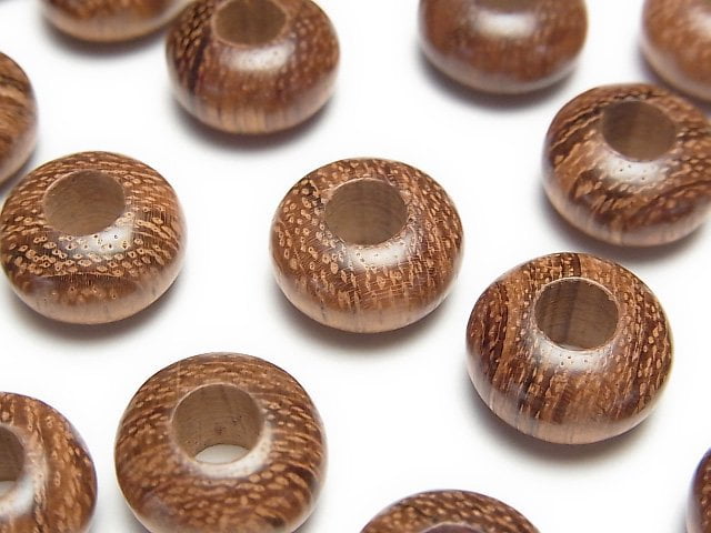 Bayon Wood Beads Roundel 14mm [5mm hole] 10pcs