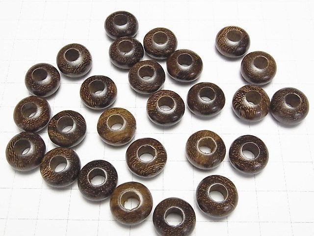 Wood Beads Roundel 14mm [5mm hole] 10pcs