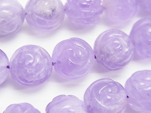 Lavender Amethyst AA++ Round Rose Cut 14mm half or 1strand beads (aprx.14inch/35cm)