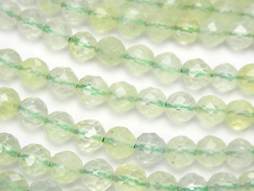 Prehnite AAA- 64Faceted Round 6mm 1strand (aprx.15inch/38cm)