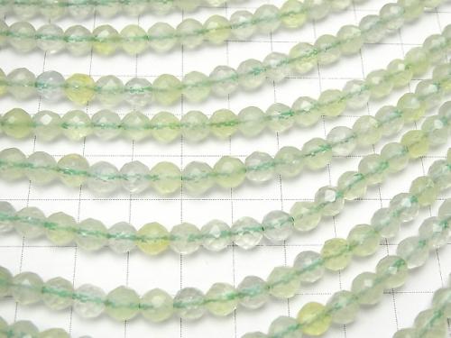 Prehnite AAA- 64Faceted Round 6mm 1strand (aprx.15inch/38cm)
