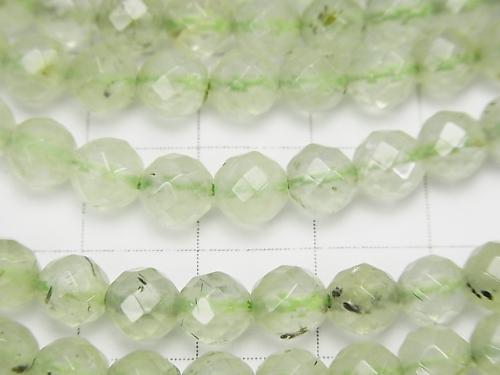 Prehnite AA++ 64Faceted Round 6mm 1strand (aprx.15inch/38cm)