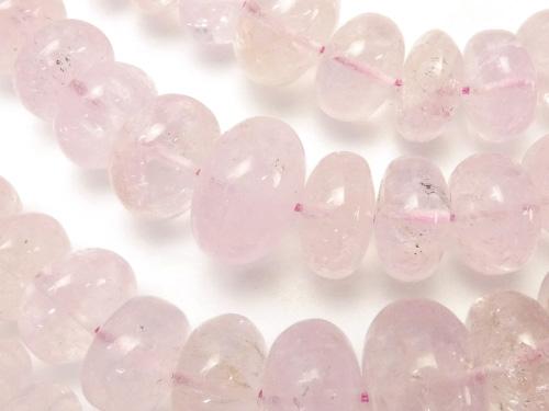 High Quality Morganite AAA Roundel size gradation 1strand (aprx.15inch / 38cm)