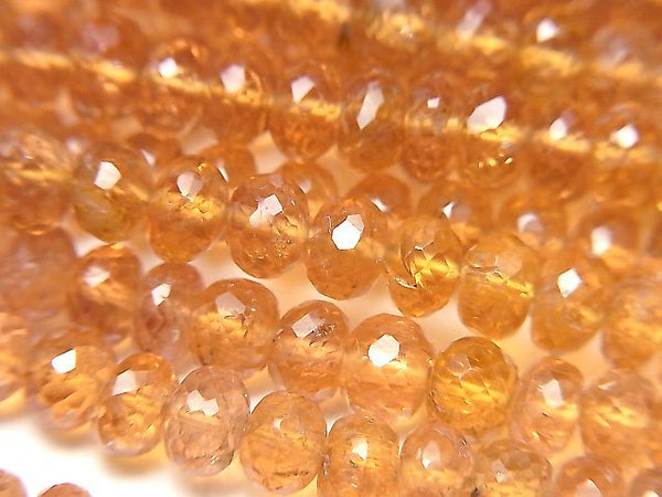 [Video]High Quality Imperial Topaz AAA Faceted Button Roundel half or 1strand beads (aprx.13inch/32cm)