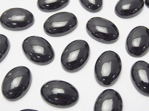 [Video] Black Spinel AAA Oval Cabochon 14x10mm 3pcs