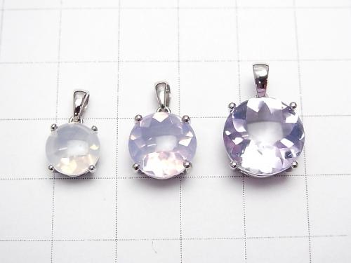 High Quality Scorolite AAA Coin Faceted  [S][M][L] Pendant  Silver925