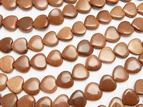 1strand $9.79! Golden Sand Stone Vertical Hole Heart 12x12x3mm 1strand (aprx.15inch / 36cm)