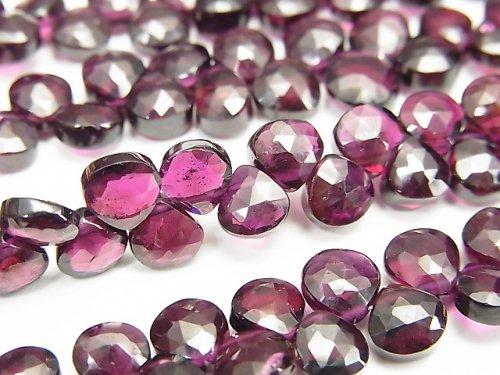 [Video] High Quality Garnet AAA- Chestnut Faceted Briolette half or 1strand beads (aprx.7inch / 18cm)