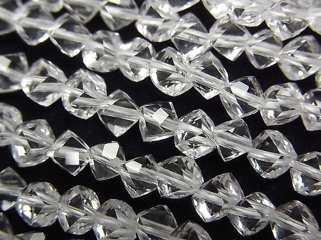 [Video]High Quality! Crystal AAA Dice Shape 6x6x6mm half or 1strand beads (aprx.7inch/18cm)