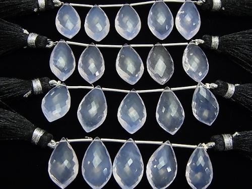 MicroCut!  High Quality Scorolite AAA- Marquise  Faceted Briolette  1strand (5pcs )