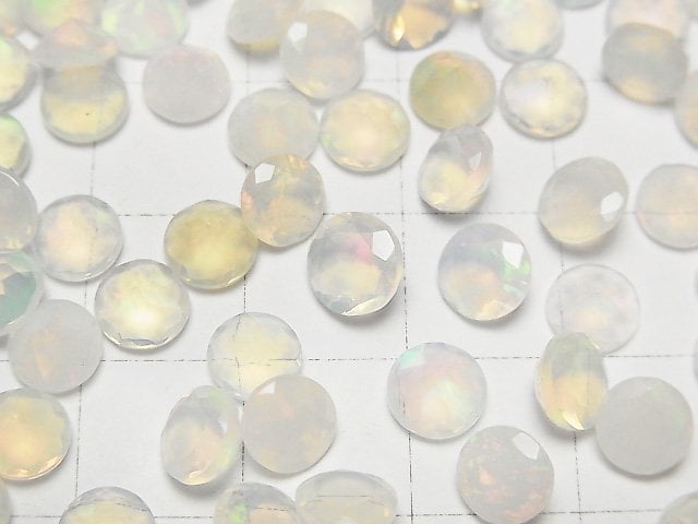 [Video] High Quality Ethiopia Opal AAA Round Brilliant Cut 6x6 mm 6pcs