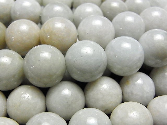 [Video] Burma Jadeite AA Round 12-13mm half or 1strand beads (aprx.15inch / 37cm)
