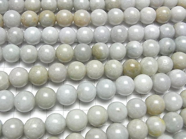 [Video] Burma Jadeite AA Round 12-13mm half or 1strand beads (aprx.15inch / 37cm)