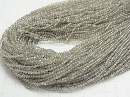 Diamond Cut! 1strand $5.79! Gray Onyx Faceted Round 2mm 1strand (aprx.15inch / 38cm)
