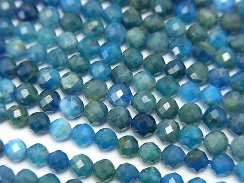 High Quality! 1strand $9.79! Blue Apatite AA 32Faceted Round 4mm 1strand (aprx.15inch / 37cm)