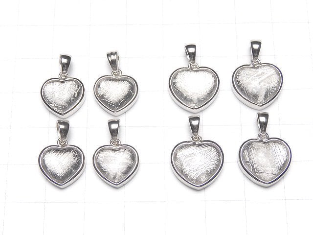 Meteorite (Muonionalusta ) Heart Pendant [12mm][14mm] Silver925