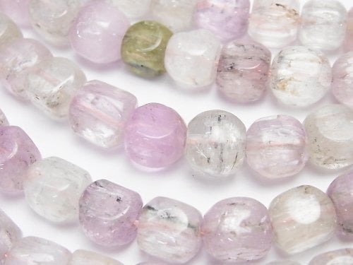 Afghanistan Kunzite AAA- Cube [L size] half or 1strand beads (aprx.15inch/38cm)
