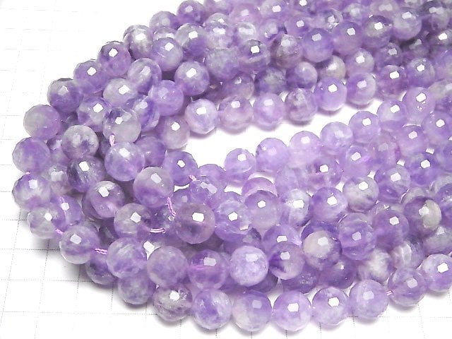 Lavender Amethyst AAA- 128Faceted Round 12mm 1 / 4-1strand beads (aprx.15inch / 36cm)