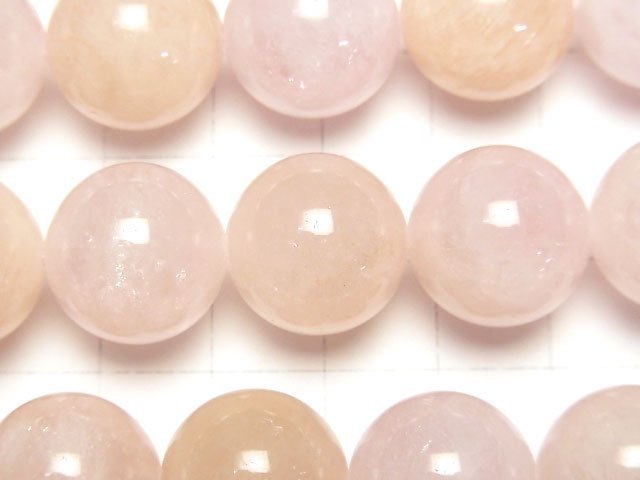 [Video] Morganite AA++ Round 16mm 1/4 or 1strand beads (aprx.15inch/36cm)