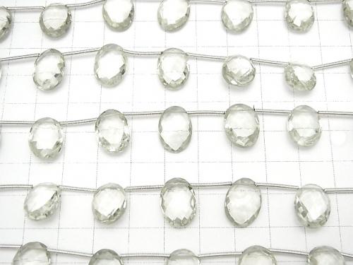 1 strand $29.99! High Quality Green Amethyst AAA Faceted Oval 14 x 10 x 5 mm 1 strand (10 pcs)