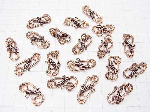 Copper Jump Designed with Ring S Hook 23 x 11 x 2 mm Oxidized Finish 4 pcs $3.19