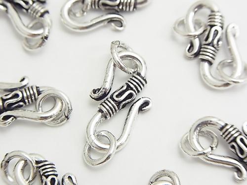 Design with Copper Jump Ring S Hook 20 x 12 x 4 mm Silver Oxidized Finish 4 pcs $3.19
