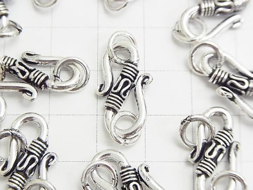Design with Copper Jump Ring S Hook 20 x 12 x 4 mm Silver Oxidized Finish 4 pcs $3.19