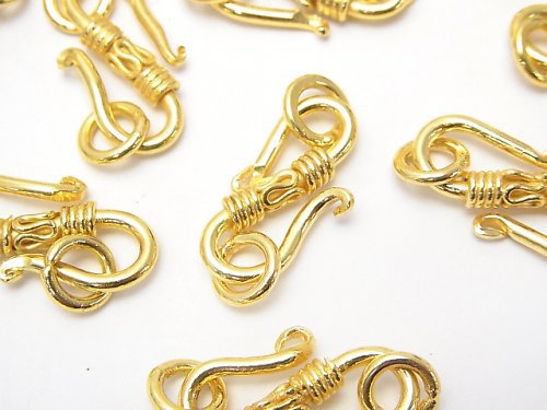 Copper S Hook with Jump Ring 23x11x2mm 18KGP 4pcs