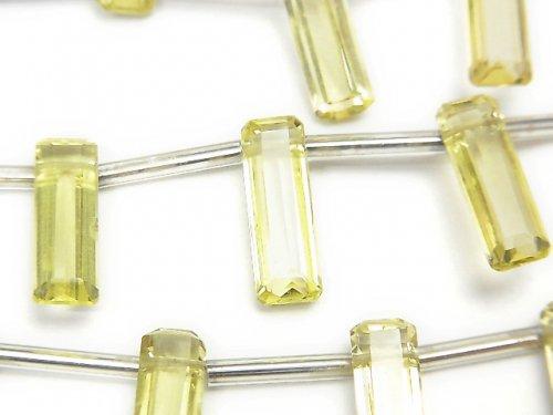 [Video] 1strand $19.99! High Quality Lemon Quartz AAA Rectangle Faceted 15x5x4mm 1strand beads (aprx.5inch / 12cm)