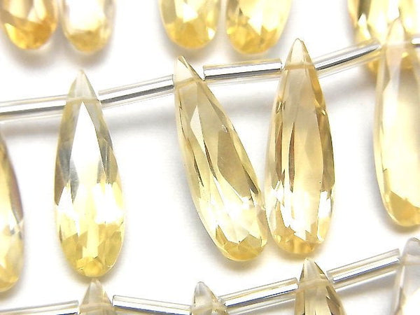 [Video]High Quality Citrine AAA Pear shape Faceted 20x6mm half or 1strand (8pcs )