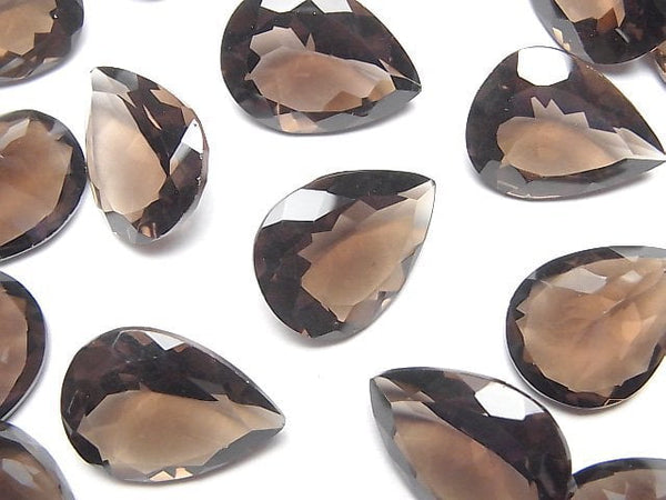 [Video]High Quality Smoky Quartz AAA Loose stone Pear shape Faceted 20x15mm 1pc