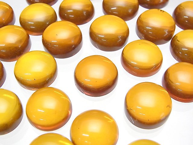 [Video] Baltic Amber Round Cabochon 14x14mm 1pc