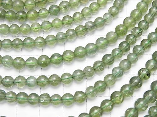 Sale! 1strand $24.99! High Quality Green Apatite AAA - AA ++ Round 5-6 mm 1strand (aprx.15inch / 37cm)