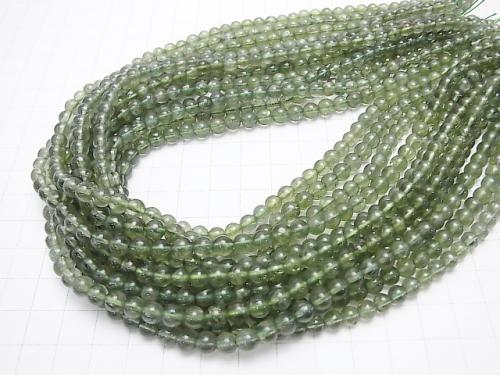 Sale! 1strand $24.99! High Quality Green Apatite AAA - AA ++ Round 5-6 mm 1strand (aprx.15inch / 37cm)