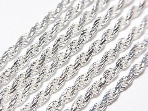 Silver925 Rope Chain 2.3mm Pure Silver Finish [40cm][45cm][50cm][60cm] Necklace 1pc