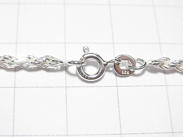 Silver925 Rope Chain 2.6mm Pure Silver Finish [40cm][45cm][50cm][60cm] Necklace 1pc