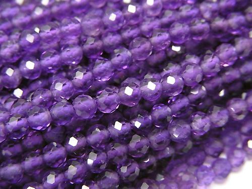 Diamond Cut!  1strand $9.79! Amethyst AAA 32Faceted Round 3mm 1strand (aprx.15inch/37cm)